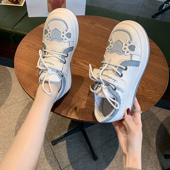 初高中女生大头鞋女夏季学生党韩版小白鞋女可爱圆头板鞋ins厚底板鞋