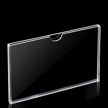 天高双层亚克力卡槽a4插槽插纸展示板牌有机玻璃盒子透明板公告栏定制