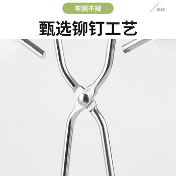 觅时光不锈钢垃圾夹子夹拾物器电镀不锈钢取物器火钳碳夹环卫垃圾钳78cm