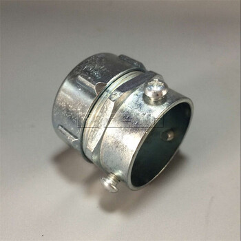 包塑金属软管卡套三柱接头钢管卡接式锁头锁母蛇皮管镀锌接头dkj dn70