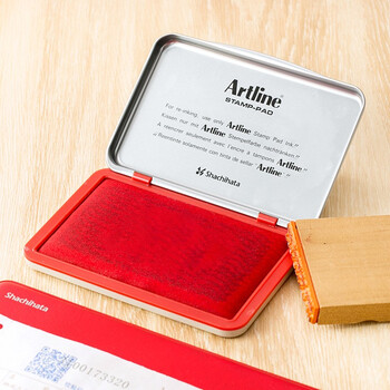 旗牌（Shachihata）Artline办公财务速干快干秒干橡胶章印章印台印泥通用印台56*90mm蓝色EHJ-23C数码全网低价