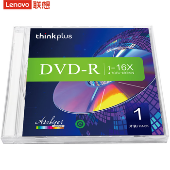 联想（Lenovo）DVD-R 空白光盘/刻录盘 16速4.7GB 档案系列 单片盒装 10片/包
