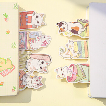 佳茉猫书签儿童创意手绘纸质异形可爱卡通猫咪小学生书签送同学全班生日圣诞节元旦新年礼物伴手礼