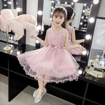 卡兔蓝猫女童夏季连衣裙2022新款韩版中大8童时髦9仙女公主裙女孩10岁