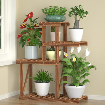 俏丹优品实木花架室内客厅植物多肉多层花盆架落地式花架子a四层标准款 图片价格品牌报价 京东