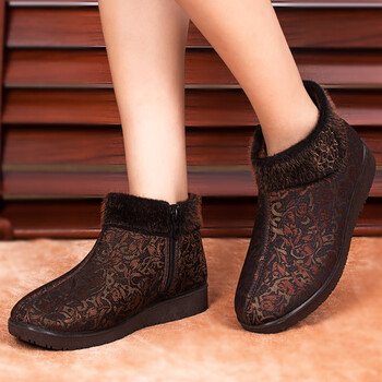 老奶奶加绒加厚老北京棉鞋女高帮老太太保暖鞋女冬季中老年妈妈老人