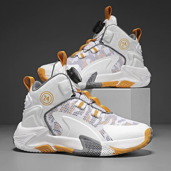 回力男孩篮球鞋春秋新款旋转扣跑鞋男高帮战靴内外场地透气学生运动鞋