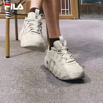 斐乐(fila)【张艺兴同款】 可颂面包鞋运动鞋男休闲鞋老爹鞋 燕麦色
