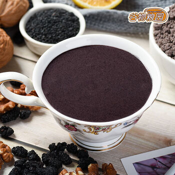 谷物粮园 黑芝麻核桃桑葚粉600g 黑芝麻糊 黑芝麻粉 黑豆粉  冲饮谷物