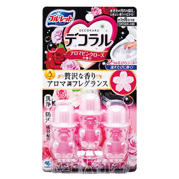 小林制药（KOBAYASHI）洁厕灵凝胶花瓣（粉漾玫瑰）7.5g*3瓶日本进口去异味厕所除臭剂