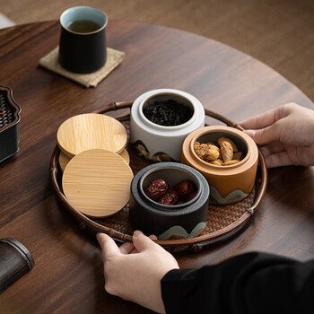 苏氏陶瓷(SUSHI CERAMICS)手绘山水画三色茶叶罐 储存罐陶瓷密封罐精美礼盒J0628 苏氏陶瓷(SUSHI CERAMICS)手绘山水画三色茶叶罐 储存罐陶瓷密封罐精美礼盒J0628