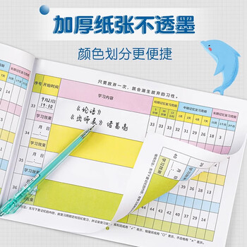 反转艾宾浩斯复习计划表遗忘曲线记忆本学生英语记单词神器初高中大学笔记本艾兵浩斯新概念 【1本】