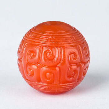 妙聚福天然保山南红玛瑙散珠回纹珠宝山圆珠星月顶珠单珠单颗原石隔珠