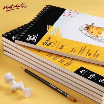 蒙玛特(Mont Marte)文具50页素描本 A4素描纸加厚速写本铅笔炭笔绘画纸美术临摹素描本涂鸦线圈画纸MSB0085F美术写生 蒙玛特(Mont Marte)文具50页素描本 A4素描纸加厚速写本铅笔炭笔绘画纸美术临摹素描本涂鸦线圈画纸MSB0085F美术写生