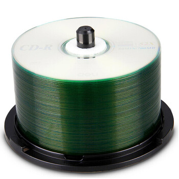 得力（deli）光盘3725刻录盘光盘 CD-R 700M空白光盘光碟片 50片装