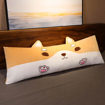 达克鸭卡通长抱枕方形枕卧室睡觉床头靠垫靠枕大靠背双人枕头可爱可