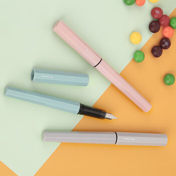 白金钢笔钢笔三年级小流星轻甜系列钢笔PQ-200小学生练字专用入门笔 03F细字 香草黄