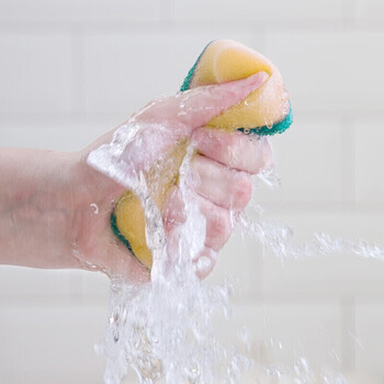 茶花 洗碗海绵擦8片装抹布洗碗布去油污百洁布