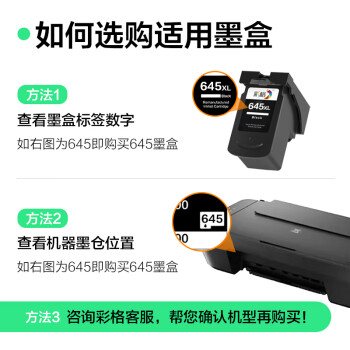 彩格PG645XL墨盒 CL646XL墨盒套装 适用佳能Canon PIXMA MG2560 MG2460 MG2965 TS3160喷墨打印机墨盒 两套装