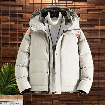 外套冬季加绒加厚韩版潮流防风防水羽绒防寒服男 卡其 3xl【图片 价格