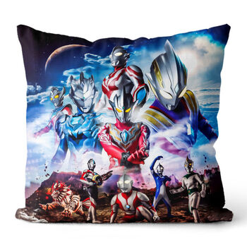 特利迦奥特曼抱枕 卡通动漫周边来图定制双面迪迦塞罗枕头靠垫男孩