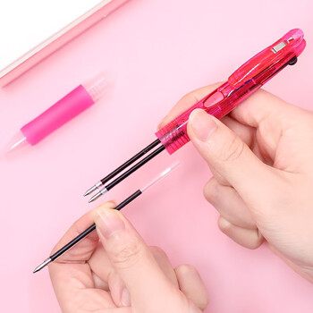 斑马牌（ZEBRA）多功能三色圆珠笔 黑蓝红0.7mm多色笔 学生商务办公签字笔B3A3 浅蓝色杆