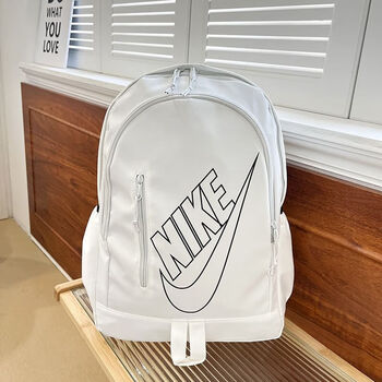 双肩包大容量外出耐用双肩包大学生百搭书包双肩白色长31宽13高46cm