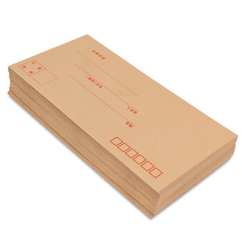 得力（deli）60个装5号牛皮纸信封 220*110mm发票袋 邮局标准信封袋工资袋 33211