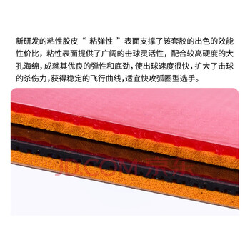 TIBHAR挺拔套胶皮 混动蓝K1升级 乒乓球胶皮乒乓球拍反胶 黑色MAX