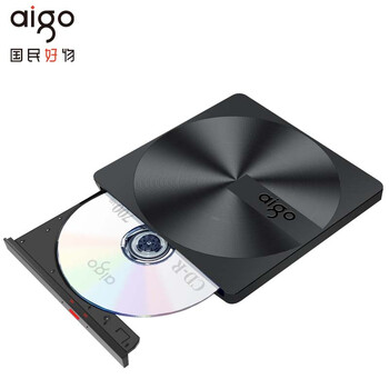 爱国者（aigo）8倍速 USB外置光驱 DVD外置刻录机 移动光驱 外接光驱 笔记本电脑便携光驱外置读刻一体黑色 G300