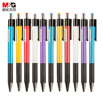 晨光(M&G)文具圆珠笔中油笔0.7mm子弹头软胶握手原子笔按动笔学生办公用品黑色40支/盒ABP88402