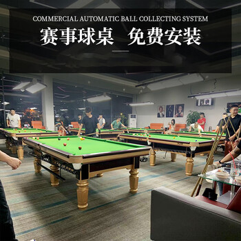 康扬台球桌标准型家用橡木大板美式黑8标准桌球案9尺台 黑白方腿 豪配