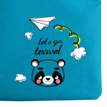 金得利A3/8K帆布袋美术袋学习袋补习袋小学生手提袋拎书袋初中生补课包帆布包美术包考试袋蓝色DC1921