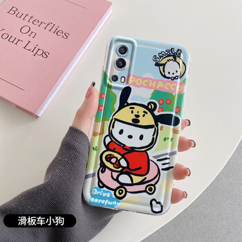 隆虹 vivo y53s手机壳iqooz3保护套iqooz5x气垫光油卡通可爱磨砂5g软