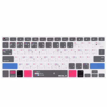 宜客莱 苹果MacBook Air13.3英寸老款笔记本电脑键盘膜 硅胶保护膜(A1466/A1369)快捷键PS版本 EA010STW