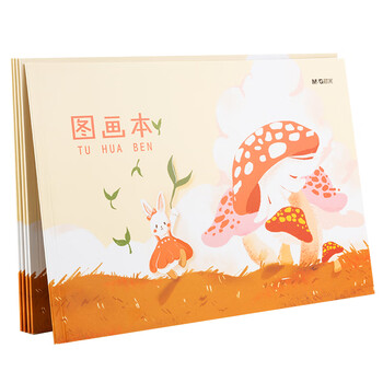 晨光（M&G）文具图画本a4儿童画画本美术本绘画本美术本小学生幼儿园一年级蘑菇兔5本APYUW84KC