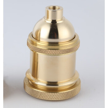 吊灯台灯e27铜灯头灯座家用螺口灯头灯具灯座台灯头配件新款短全牙