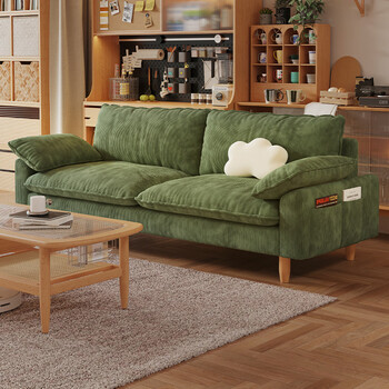 帝佳森(dijiasen)沙发 北欧布艺沙发客厅小户型家具日式复古三人位