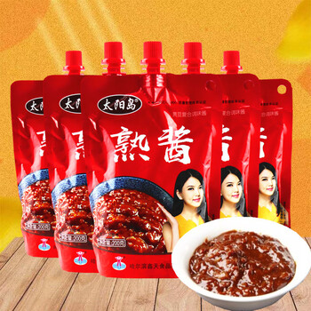 太阳岛160g袋装黄豆复合调味酱蘸酱菜炖鱼酱炒菜酱拌面酱 黄豆熟酱【5