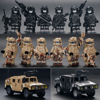 乐高(lego)兼容积木军事特种兵人仔警察军队士兵小人偶儿童拼装男孩