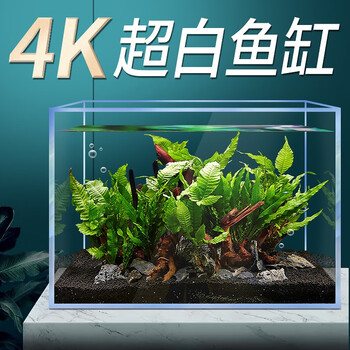 森森鱼缸生态水草缸小型超白玻璃热带鱼水族箱迷你桌面金鱼缸600裸缸 过滤器 8w灯 图片价格品牌报价 京东