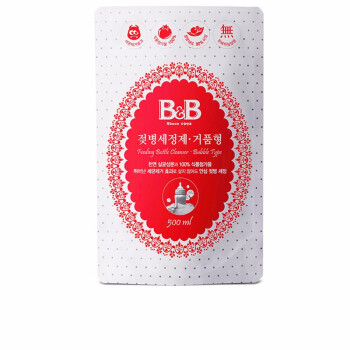 保宁（B&B）韩国进口 婴儿奶瓶果蔬清洗剂泡沫型补充装500ml 宝宝餐具清洁液 500ml袋装