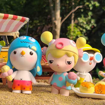 popmart泡泡玛特 失乐园假日派对系列盲盒公仔娃娃潮玩桌面摆件玩具