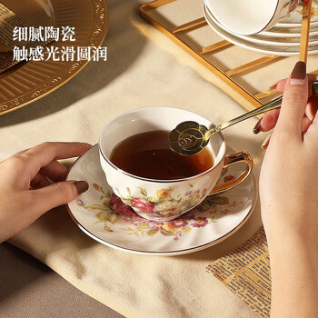 Mongdio咖啡杯套装国色天香咖啡杯轻奢高级新婚乔迁礼物礼盒装