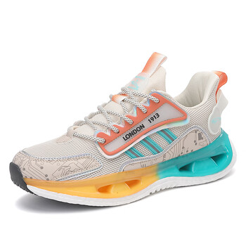 百丽驼美士男鞋夏季透气网面运动休闲鞋减震跑步鞋wj306米桔41