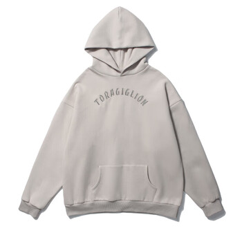 秋季新款高街潮流连帽卫衣男宽松慵懒情侣原宿风国潮上衣灰色加绒款m