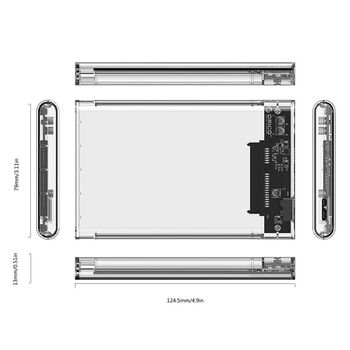 奥睿科(ORICO)移动硬盘盒2.5英寸USB3.0 SATA串口笔记本电脑外置壳固态机械ssd硬盘盒子 全透明2139U3 奥睿科(ORICO)移动硬盘盒2.5英寸USB3.0 SATA串口笔记本电脑外置壳固态机械ssd硬盘盒子 全透明2139U3