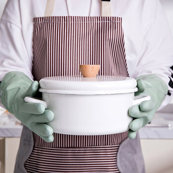 美家日记冬季长袖保暖植绒手套 PVC苹果绿均码1双装防水防污防滑耐磨手套 美家日记冬季长袖保暖植绒手套 PVC苹果绿均码1双装防水防污防滑耐磨手套