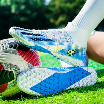 wejiess高帮足球鞋梅西猎鹰男女tf碎钉成人学生儿童比赛人草训练球鞋