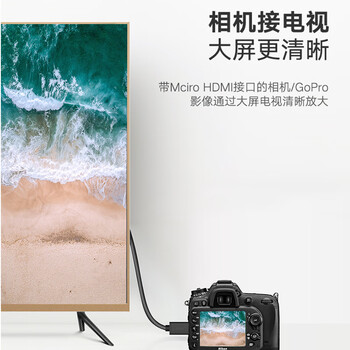 臻威（ZHENWEI）Micro HDMI转HDMI母转接头  4K高清转换线 笔记本电脑平板相机连接显示器电视投影仪